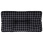 vidaXL Cojín para palés tela a cuadros negro 70x40x12 cm vidaXL Cojín para palés tela a cuadros negro 70x40x12 cm