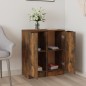 vidaXL Aparadores 2 uds madera contrachapada roble ahumado 30x30x70 cm