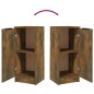 vidaXL Aparadores 2 uds madera contrachapada roble ahumado 30x30x70 cm