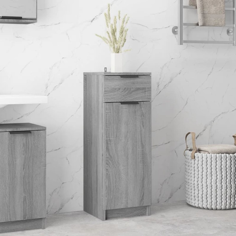 vidaXL Armario de baño madera contrachapada gris Sonoma 32x34x90 cm vidaXL Armario de baño madera contrachapada gris Sonoma 32x34x90 cm