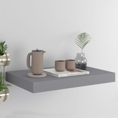 vidaXL Estante flotante de pared MDF gris 40x23x3,8 cm