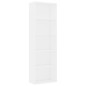 vidaXL Estantería de 5 niveles madera contrachapada blanca 60x30x189cm vidaXL Estantería de 5 niveles madera contrachapada blanca 60x30x189cm