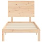 vidaXL Estructura de cama con cabecero madera maciza 90x200 cm