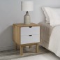 vidaXL Mesita de noche OTTA madera de pino marrón y blanco 45x39x57 cm vidaXL Mesita de noche OTTA madera de pino marrón y blanco 45x39x57 cm