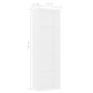 vidaXL Estantería de 5 niveles madera contrachapada blanca 60x30x189cm vidaXL Estantería de 5 niveles madera contrachapada blanca 60x30x189cm