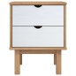 vidaXL Mesita de noche OTTA madera de pino marrón y blanco 45x39x57 cm vidaXL Mesita de noche OTTA madera de pino marrón y blanco 45x39x57 cm