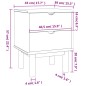 vidaXL Mesita de noche OTTA madera de pino marrón y blanco 45x39x57 cm vidaXL Mesita de noche OTTA madera de pino marrón y blanco 45x39x57 cm