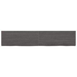 vidaXL Estante pared madera roble tratada marrón oscuro 200x40x(2-6)cm