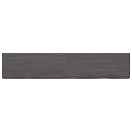 vidaXL Estante pared madera roble tratada marrón oscuro 200x40x(2-6)cm