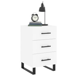 vidaXL Mesita de noche madera de ingeniería blanco 40x40x66 cm