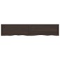 vidaXL Estante pared madera roble tratada marrón oscuro 200x40x(2-6)cm vidaXL Estante pared madera roble tratada marrón oscuro 200x40x(2-6)cm