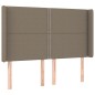 vidaXL Cabecero con LED de tela gris taupe 147x16x118/128 cm vidaXL Cabecero con LED de tela gris taupe 147x16x118/128 cm