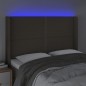 vidaXL Cabecero con LED de tela gris taupe 147x16x118/128 cm vidaXL Cabecero con LED de tela gris taupe 147x16x118/128 cm