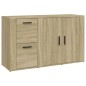vidaXL Aparador madera contrachapada roble Sonoma 100x33x59,5 cm vidaXL Aparador madera contrachapada roble Sonoma 100x33x59,5 cm