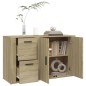 vidaXL Aparador madera contrachapada roble Sonoma 100x33x59,5 cm vidaXL Aparador madera contrachapada roble Sonoma 100x33x59,5 cm