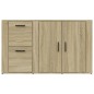 vidaXL Aparador madera contrachapada roble Sonoma 100x33x59,5 cm vidaXL Aparador madera contrachapada roble Sonoma 100x33x59,5 cm