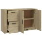 vidaXL Aparador madera contrachapada roble Sonoma 100x33x59,5 cm vidaXL Aparador madera contrachapada roble Sonoma 100x33x59,5 cm