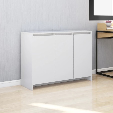 vidaXL Aparador de madera contrachapada blanco 102x33x75 cm
