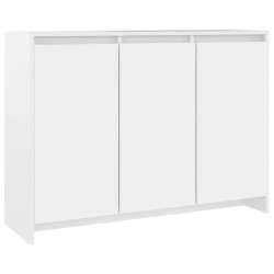 vidaXL Aparador de madera contrachapada blanco 102x33x75 cm