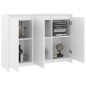 vidaXL Aparador de madera contrachapada blanco 102x33x75 cm vidaXL Aparador de madera contrachapada blanco 102x33x75 cm