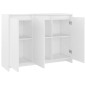vidaXL Aparador de madera contrachapada blanco 102x33x75 cm vidaXL Aparador de madera contrachapada blanco 102x33x75 cm