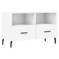 vidaXL Mueble para TV madera contrachapada blanco 80x36x50 cm