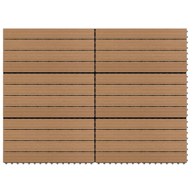 vidaXL Baldosas de porche 6 uds WPC marrón 60x30 cm 1,08 m²