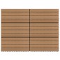 vidaXL Baldosas de porche 6 uds WPC marrón 60x30 cm 1,08 m²