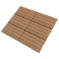 vidaXL Baldosas de porche 6 uds WPC marrón 60x30 cm 1,08 m²