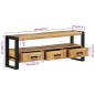 vidaXL Mueble de TV madera maciza de mango 120x33x45 cm