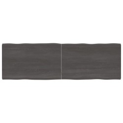 vidaXL Tablero mesa madera tratada borde vivo marrón 160x50x(2-4) cm