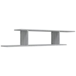 vidaXL Estante de pared para TV contrachapado gris Sonoma 125x18x23 cm