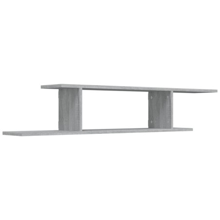 vidaXL Estante de pared para TV contrachapado gris Sonoma 125x18x23 cm
