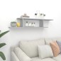 vidaXL Estante de pared para TV contrachapado gris Sonoma 125x18x23 cm