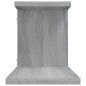 vidaXL Estante de pared para TV contrachapado gris Sonoma 125x18x23 cm