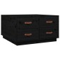 vidaXL Mesa de centro de madera maciza de pino negro 80x80x45 cm vidaXL Mesa de centro de madera maciza de pino negro 80x80x45 cm
