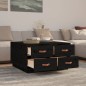 vidaXL Mesa de centro de madera maciza de pino negro 80x80x45 cm vidaXL Mesa de centro de madera maciza de pino negro 80x80x45 cm