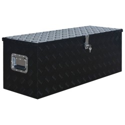 vidaXL Caja de aluminio 1085x370x400 mm negra