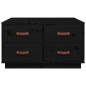 vidaXL Mesa de centro de madera maciza de pino negro 80x80x45 cm vidaXL Mesa de centro de madera maciza de pino negro 80x80x45 cm
