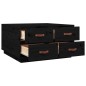 vidaXL Mesa de centro de madera maciza de pino negro 80x80x45 cm vidaXL Mesa de centro de madera maciza de pino negro 80x80x45 cm