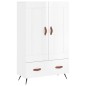 vidaXL Aparador alto madera de ingeniería blanco brillo 69,5x31x115 cm