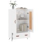 vidaXL Aparador alto madera de ingeniería blanco brillo 69,5x31x115 cm