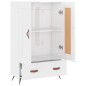 vidaXL Aparador alto madera de ingeniería blanco brillo 69,5x31x115 cm