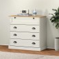 vidaXL Cómoda VIGO madera maciza pino blanco 80x40x76 cm vidaXL Cómoda VIGO madera maciza pino blanco 80x40x76 cm