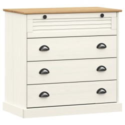 vidaXL Cómoda VIGO madera maciza pino blanco 80x40x76 cm