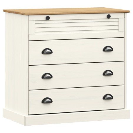 vidaXL Cómoda VIGO madera maciza pino blanco 80x40x76 cm