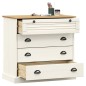 vidaXL Cómoda VIGO madera maciza pino blanco 80x40x76 cm vidaXL Cómoda VIGO madera maciza pino blanco 80x40x76 cm