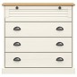 vidaXL Cómoda VIGO madera maciza pino blanco 80x40x76 cm vidaXL Cómoda VIGO madera maciza pino blanco 80x40x76 cm