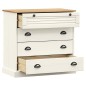 vidaXL Cómoda VIGO madera maciza pino blanco 80x40x76 cm vidaXL Cómoda VIGO madera maciza pino blanco 80x40x76 cm