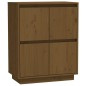 vidaXL Aparador de madera maciza de pino marrón miel 60x34x75 cm
